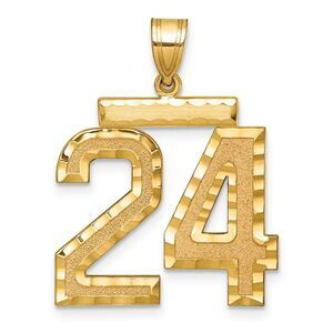 14k Yellow Gold, Varsity Collection, Large D/C Pendant Number 24